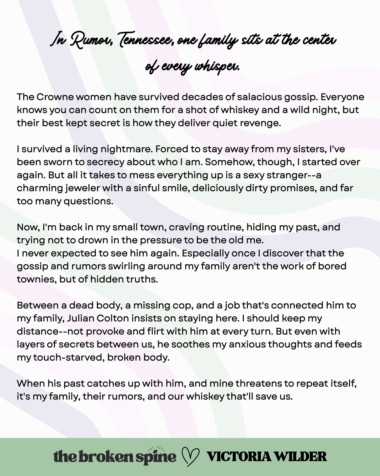 PREORDER | Rumors & Whiskey - Victoria Wilder